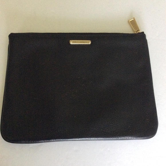 Rebecca Minkoff Handbags - Rebecca Minkoff Monogram Kerry Pouch Black Leather Zipper Waterproof Lining